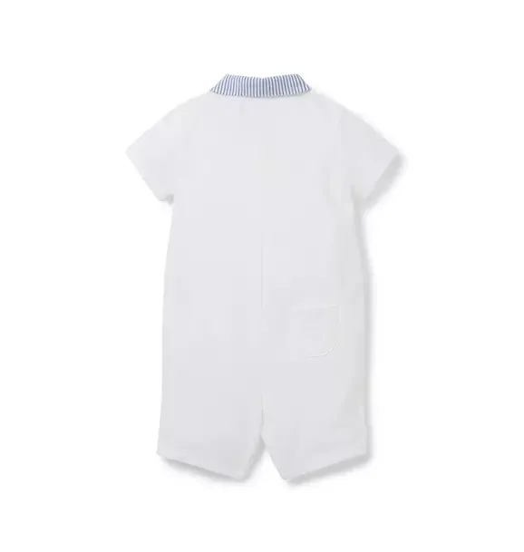 Baby Bunny Collared Pique Romper