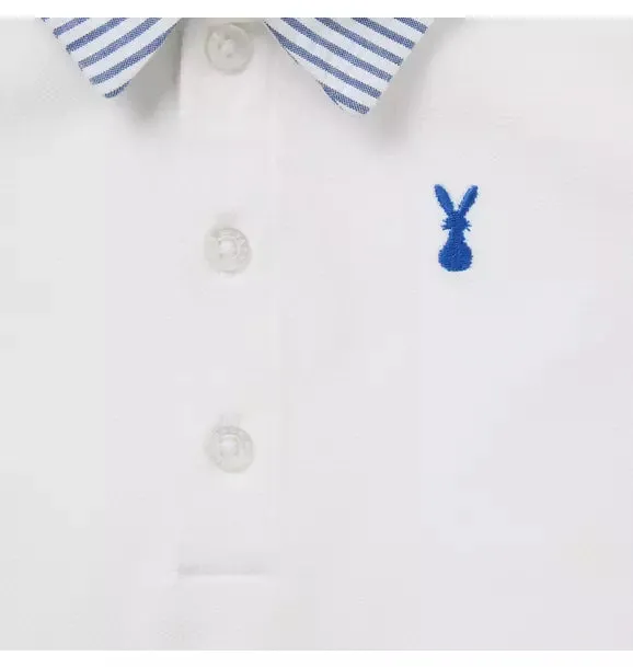 Baby Bunny Collared Pique Romper
