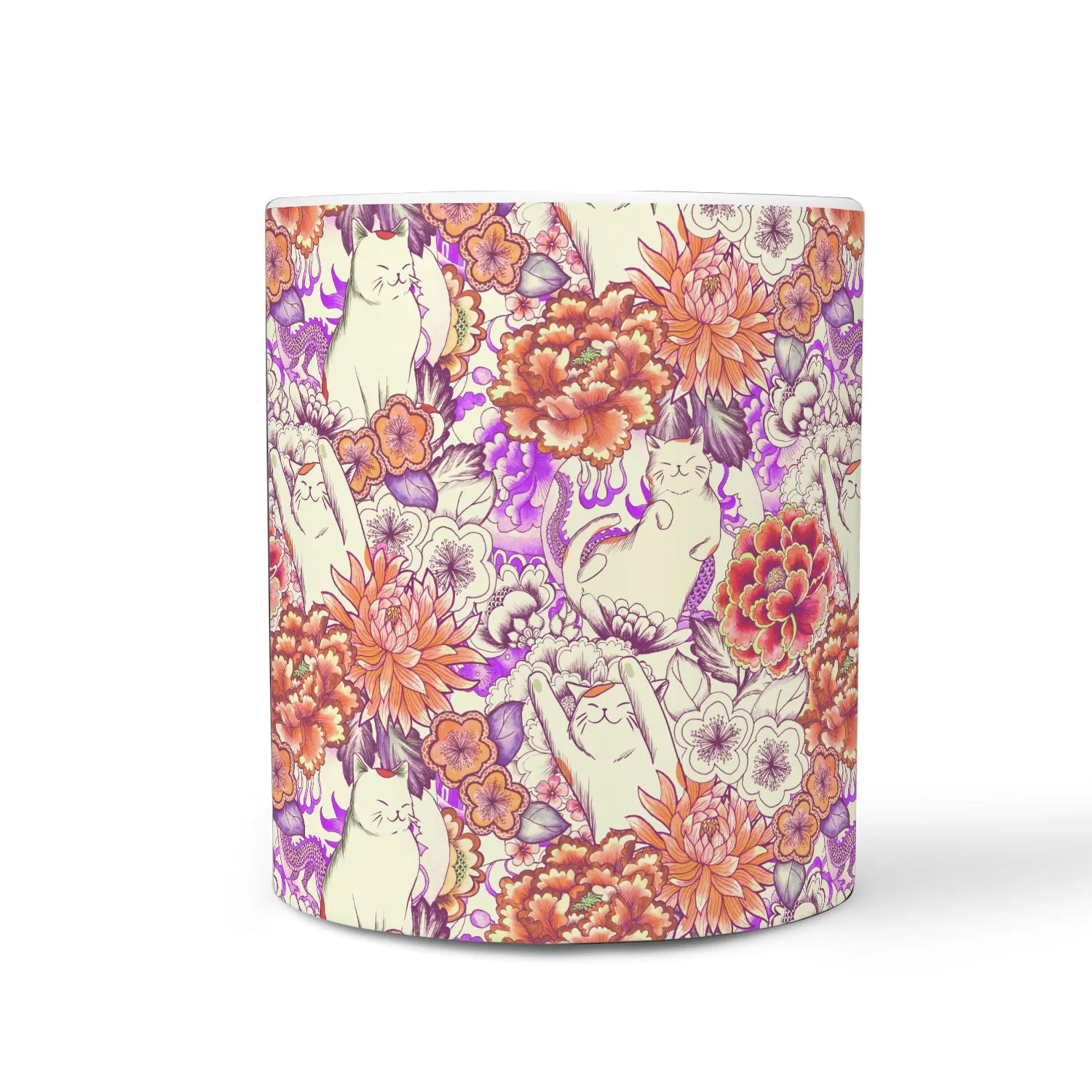 Cats and Flowers Mug