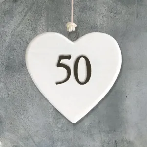 East of India Porcelain Heart - Age 50