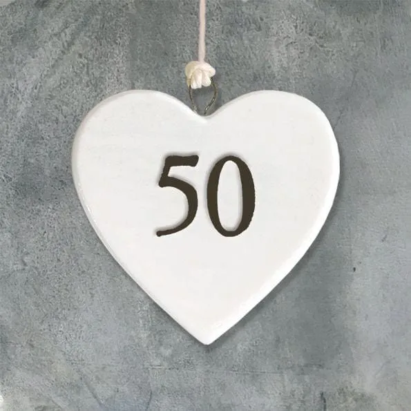 East of India Porcelain Heart - Age 50