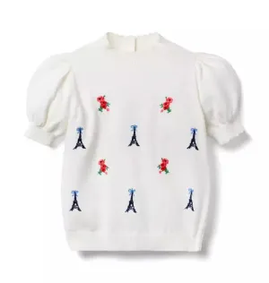 Eiffel Tower Sweater - Jet Ivory