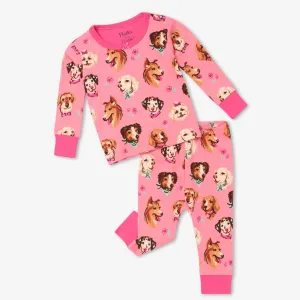 Hatley 'Puppy Portraits' Baby Short Sleeve PJ Set