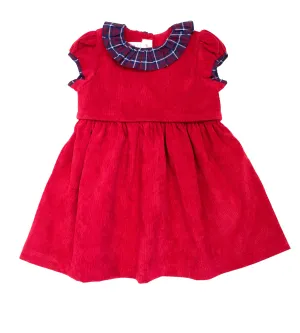 Holiday Plaid Corduroy Dress