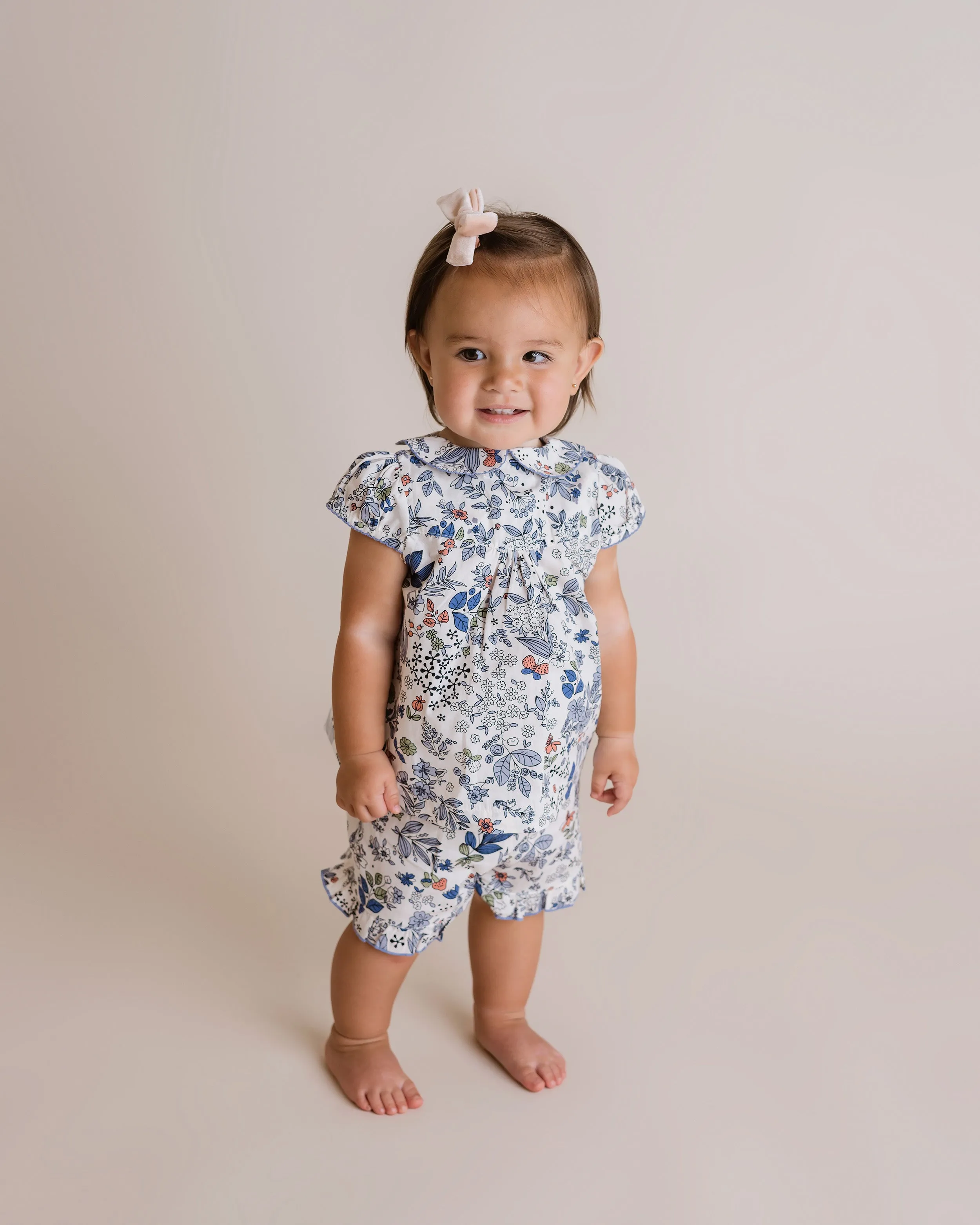 Round Collar Blouse, Infant, Blue Multi