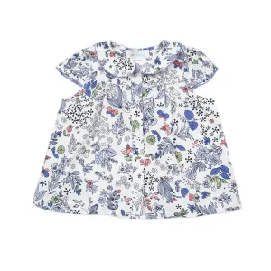 Round Collar Blouse, Infant, Blue Multi