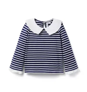 Striped Collard Top - Merchant Marine Stripe