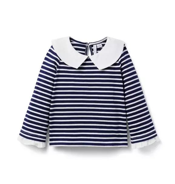 Striped Collard Top - Merchant Marine Stripe